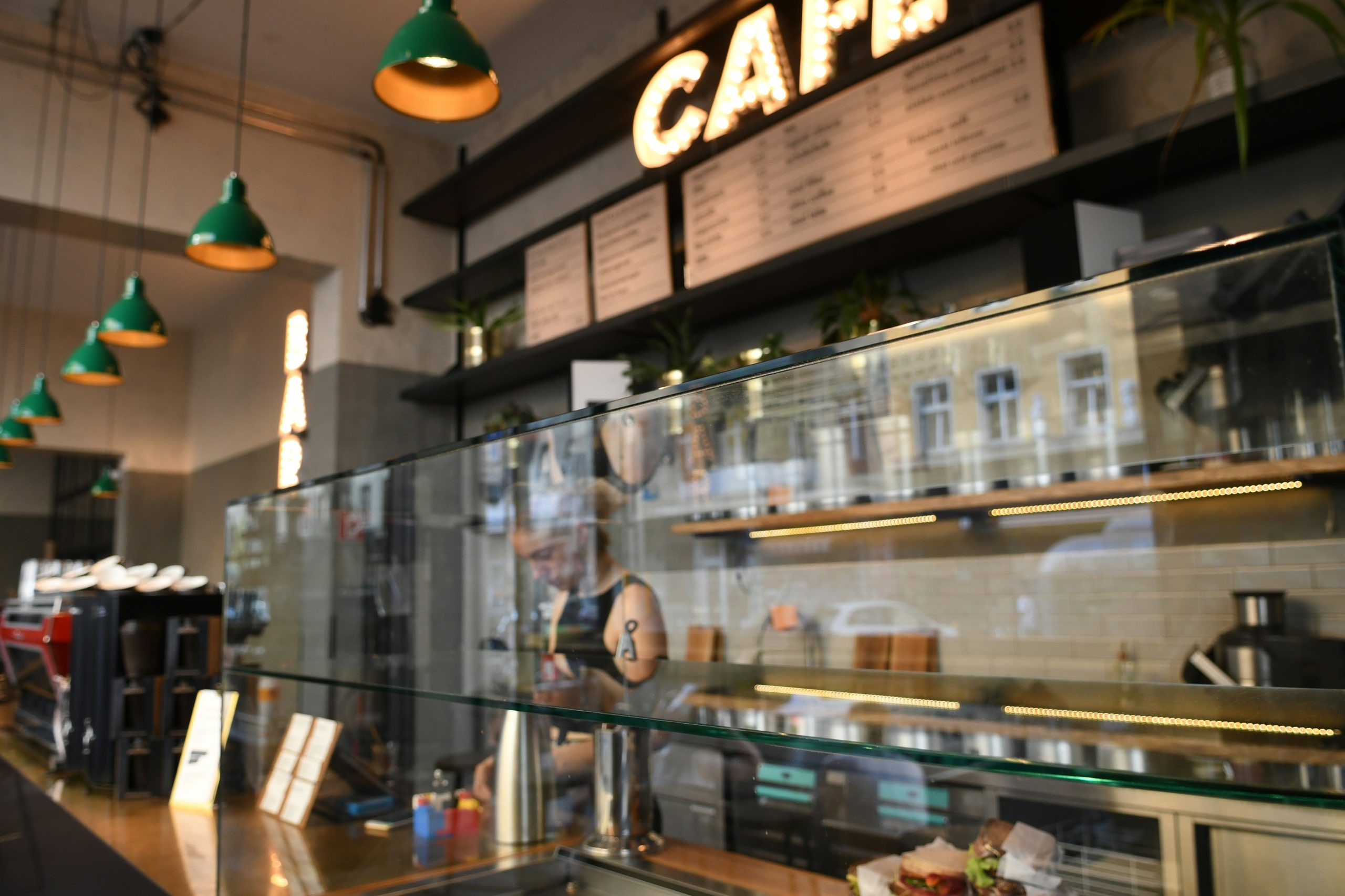 A sandwich shop and cafe